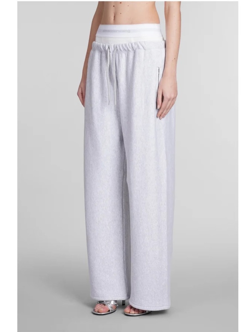 Alexander Wang Wide Leg Sweatpants w/ Exposed Logo Brief